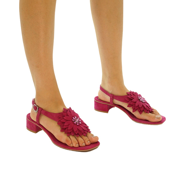 Sandales plates femme Wendy rouges